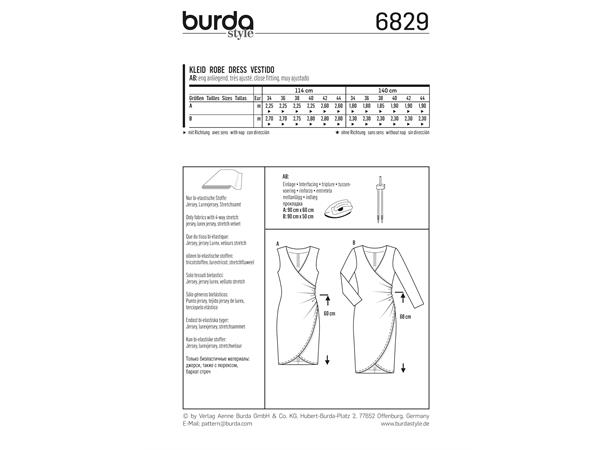 Burda 6829 - Kjole