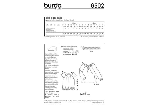 Burda 6502 - Bluse