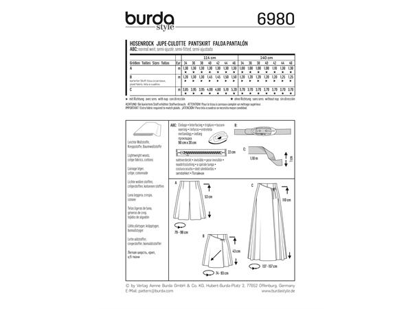 Burda 6980 - Omslagsskjørt