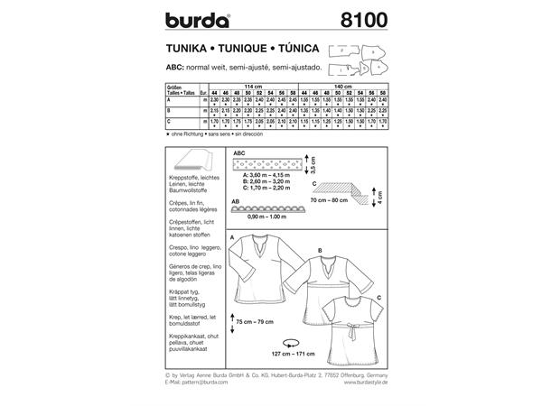 Burda 8100 - Tunika