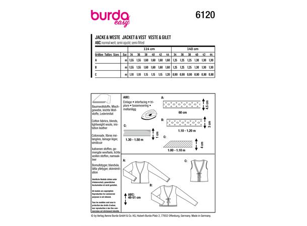 Burda 6120 - Jakke