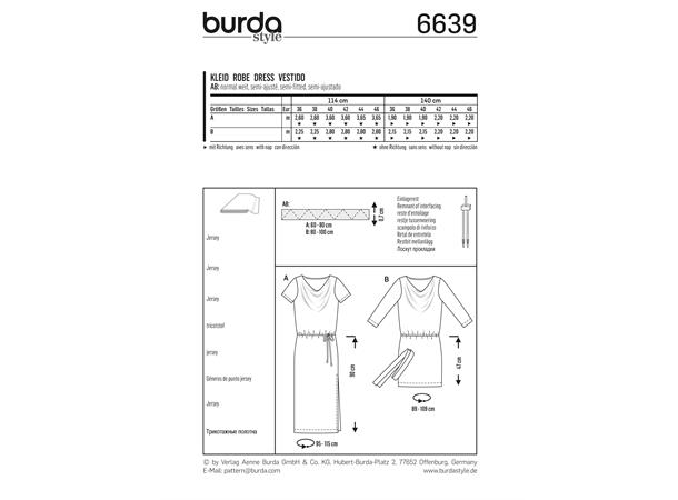 Burda 6639 - Kjole