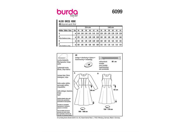 Burda 6143 - Kjole