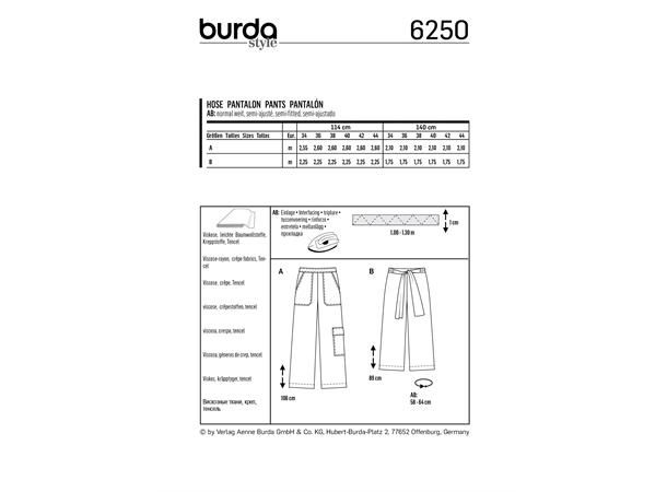 Burda 6250, Bukse