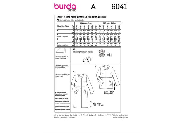 Burda 6041, Jakke & kåpe