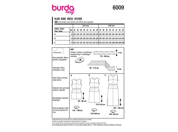 Burda 6009 - Kjole