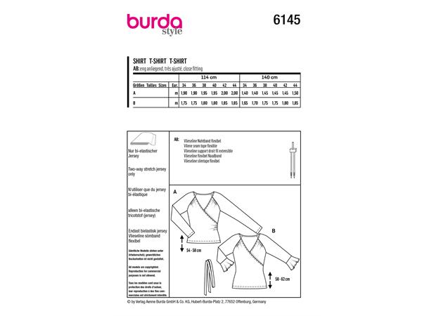 Burda 6145, Topp