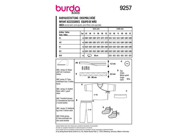 Burda 9257 - Babysett