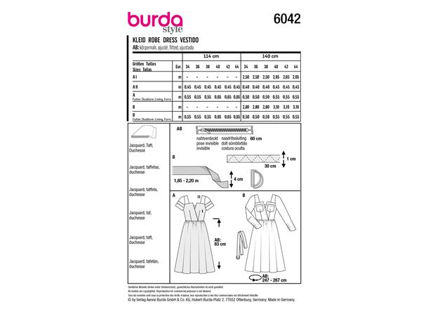 Burda 6042, kjole