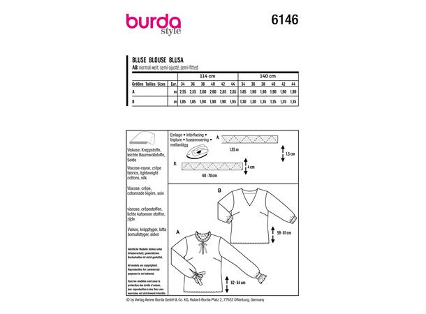 Burda 6146, Bluse