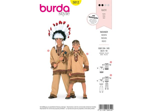 Burda 5812 - Amerikansk urbefolkning antrekk, barn