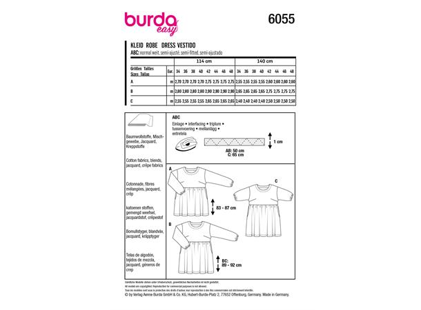 Burda 6055, kjole