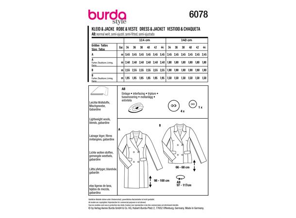 Burda 6078, Jakke