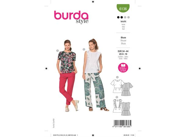 Burda 6136, Bluse