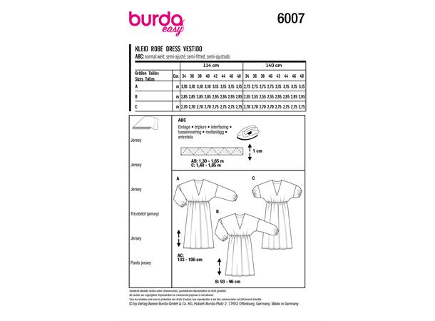 Burda 6007 - Kjole