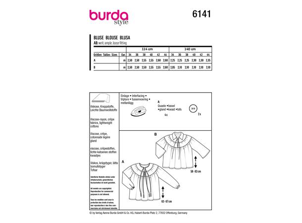 Burda 6141, Bluse