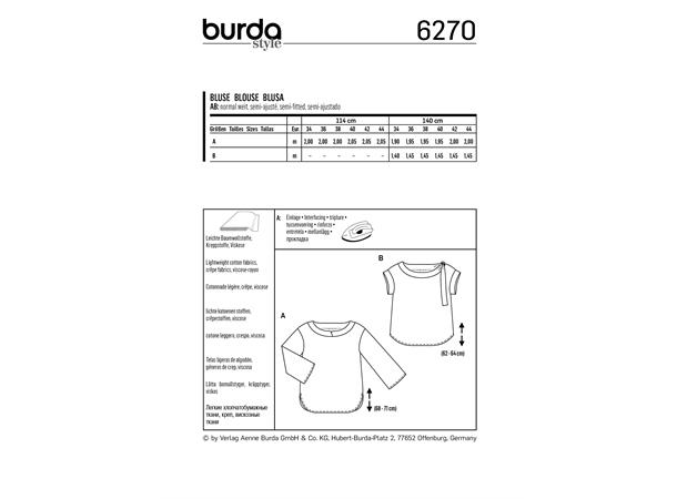 Burda 6270, Bluse