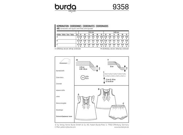 Burda 9358 - Barnesett