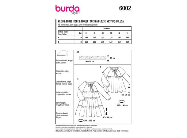 Burda 6002, kjole/topp