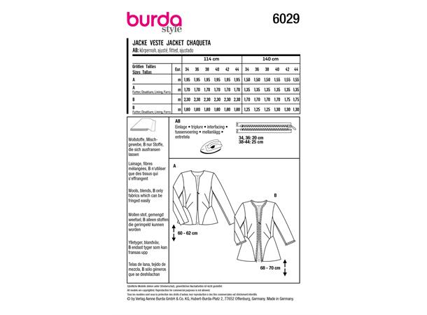 Burda 6029 - Jakke