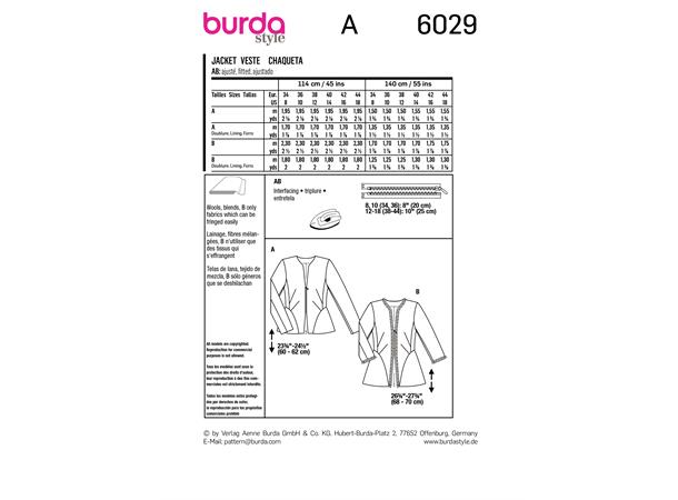 Burda 6029 - Jakke