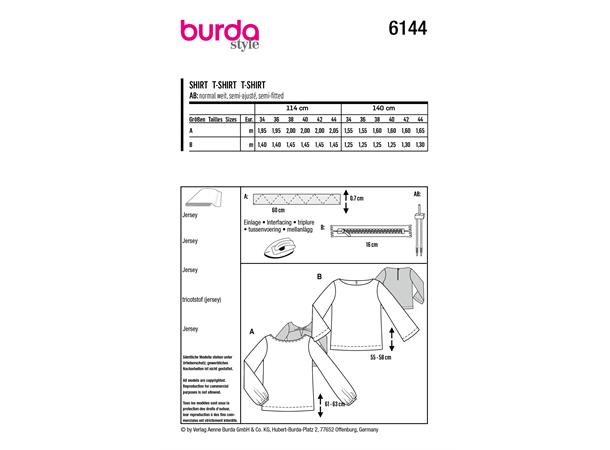 Burda 6144, Genser