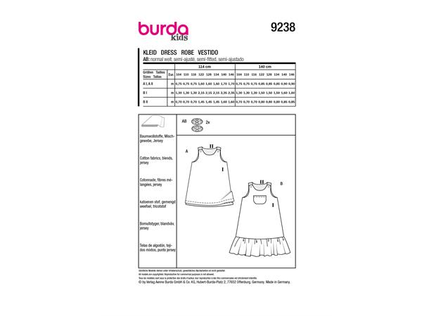 Burda 9238 - Kjoler