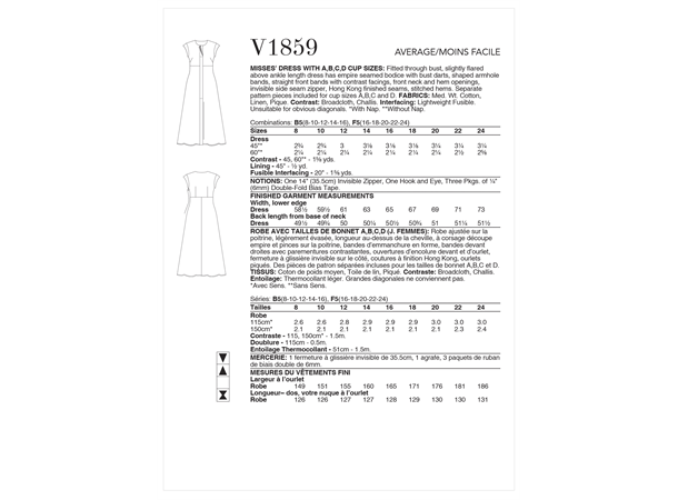 Vogue 1859 - Kjole B5 (8-10-12-14-16)