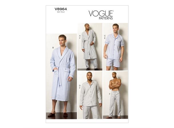 Vogue 8964 - Pysjamas og slåbrok MXX (40-42-44-46)