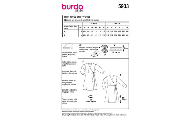 Burda 5933 - Kjole