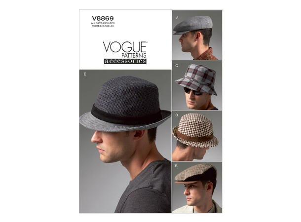 Vogue 8869 - Herrehatter.