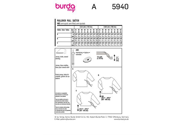 Burda 5940 - Genser