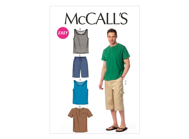 McCall's 6973 - T-skjorte, singlet og shorts.