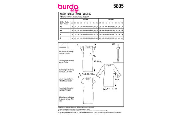 Burda 5805 - Kjole