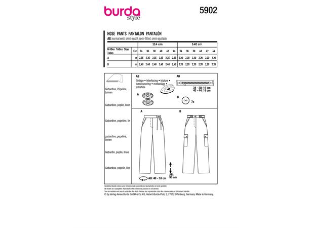 Burda 5902 - Bukse