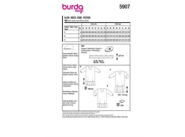 Burda 5907 - Kjole