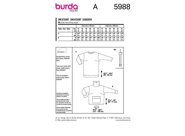 Burda 5988 - Genser