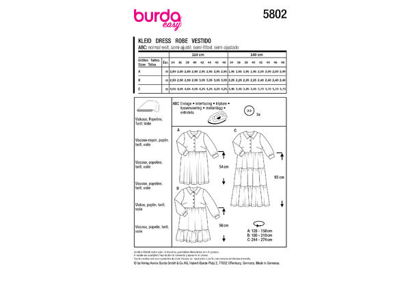 Burda 5802 - Kjole