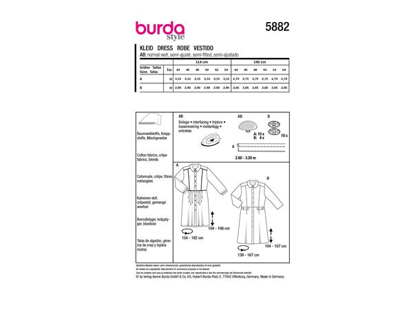 Burda 5882 - Kjole