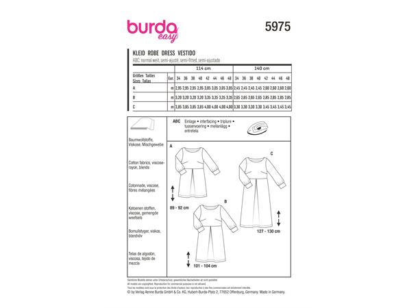 Burda 5975 - Kjole