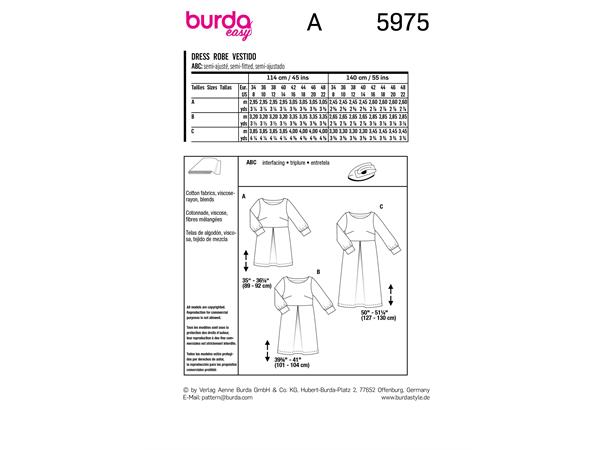 Burda 5975 - Kjole