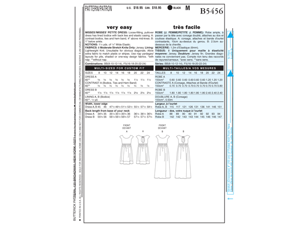 Butterick 5456- kjole