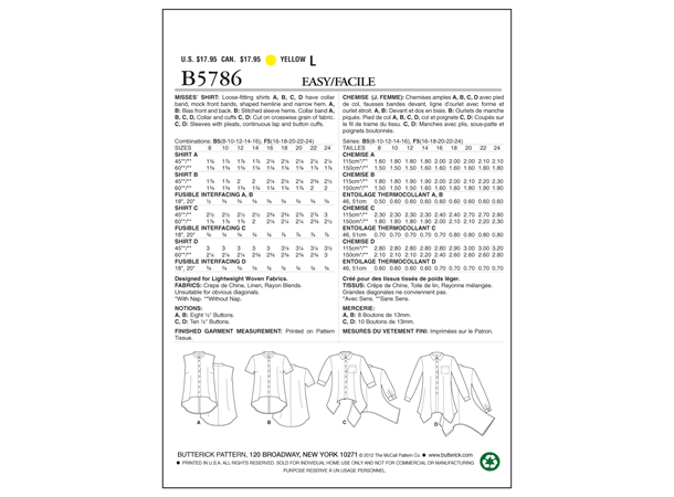 Butterick 5786- Topp