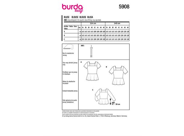 Burda 5908 - Topp