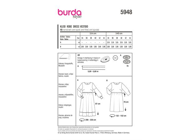 Burda 5948 - Kjole