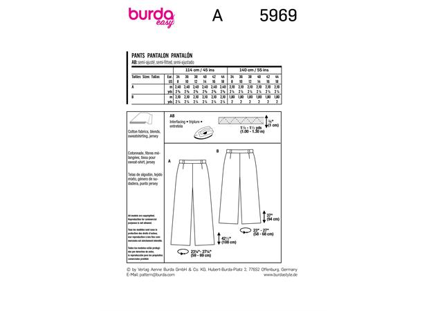 Burda 5969 - Bukse