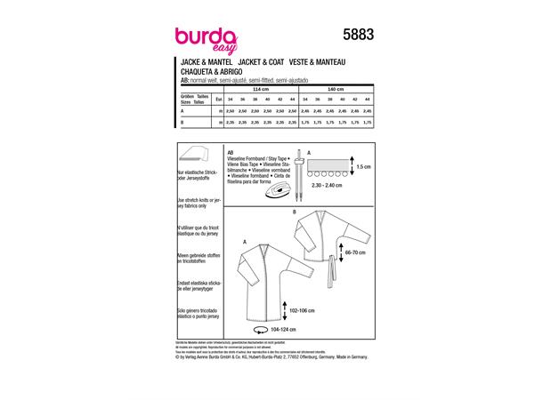 Burda 5883 - Jakke