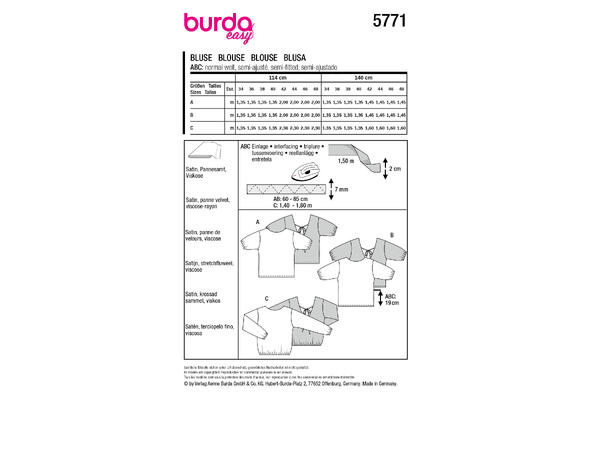 Burda 5771 - Bluse.