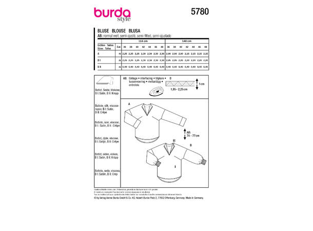 Burda 5780 - Bluse.