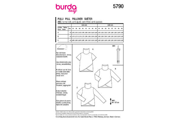 Burda 5790 - Genser.